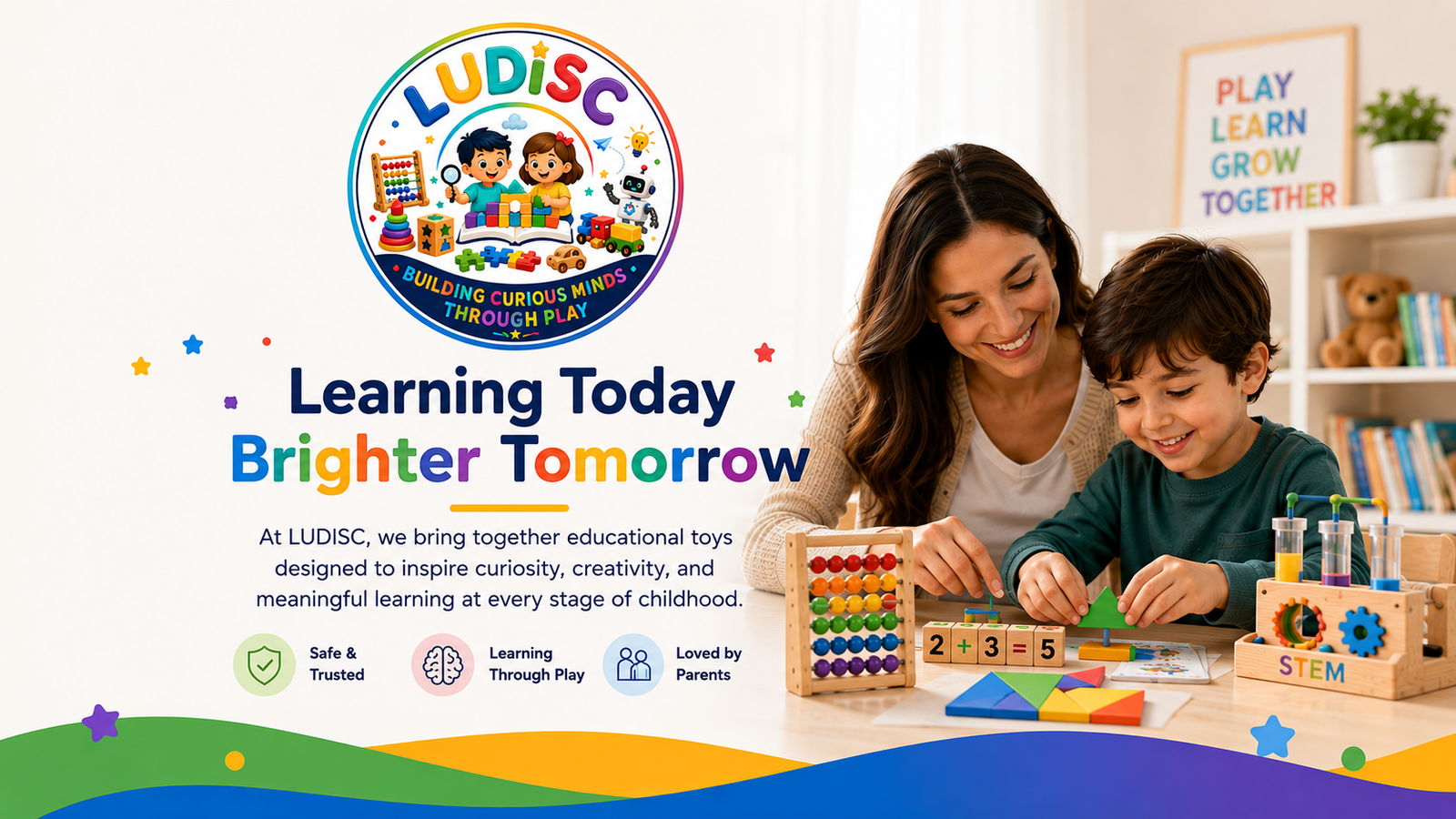 Parent and child enjoying meaningful educational play together