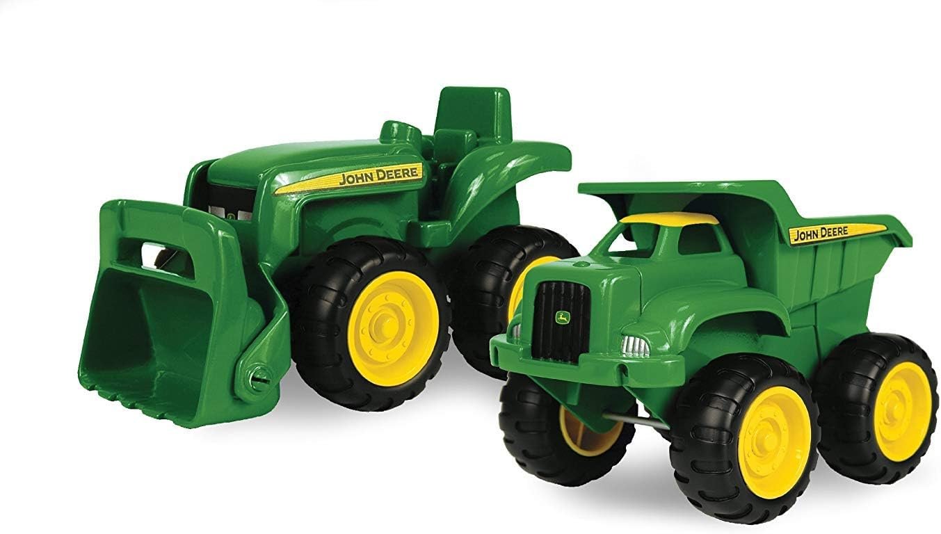 TOMY John Deere Vehicle Set – Dump Truck & Tractor with Loader