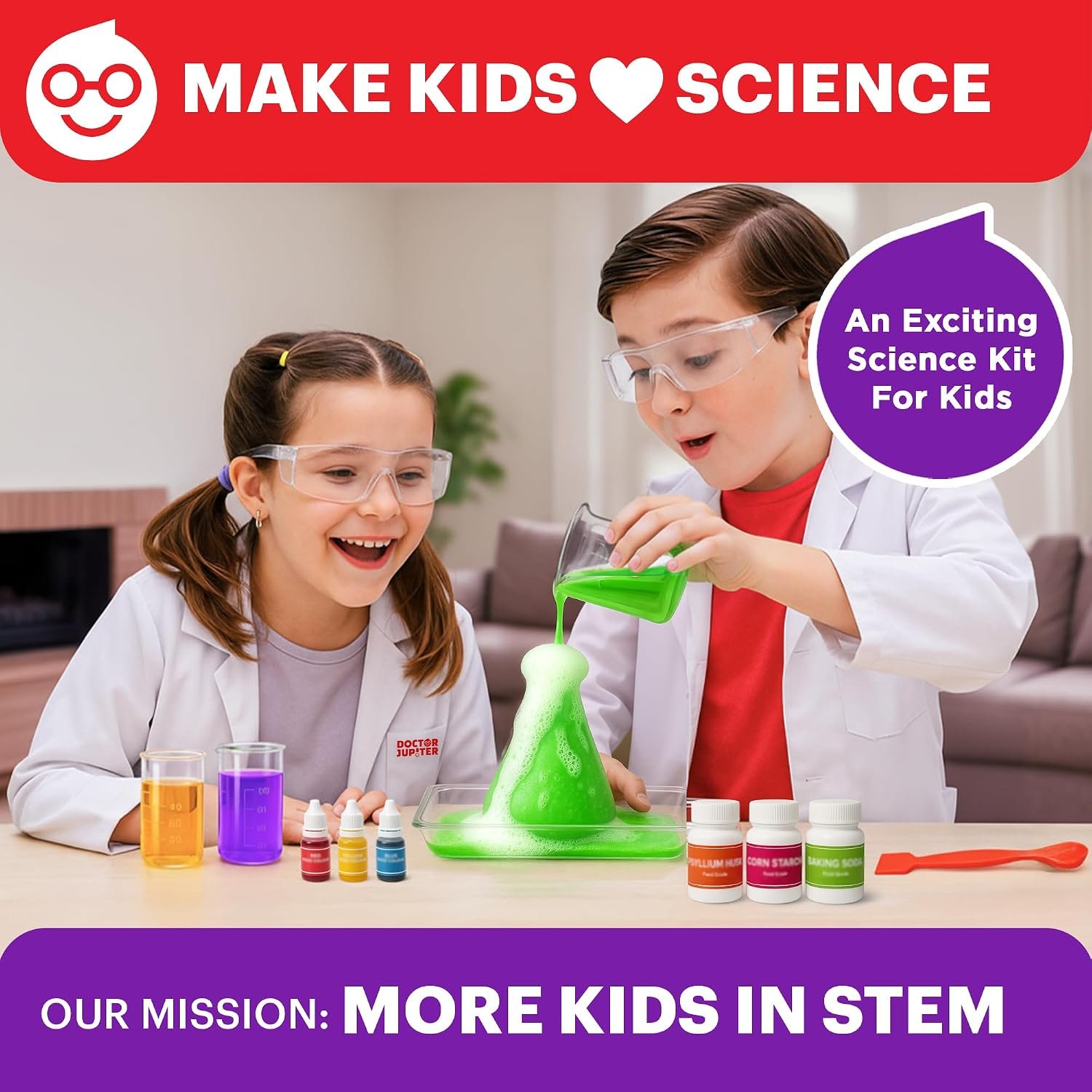 Doctor Jupiter My First Science Experiments Kit for Kids Ages 4+ - Image 1