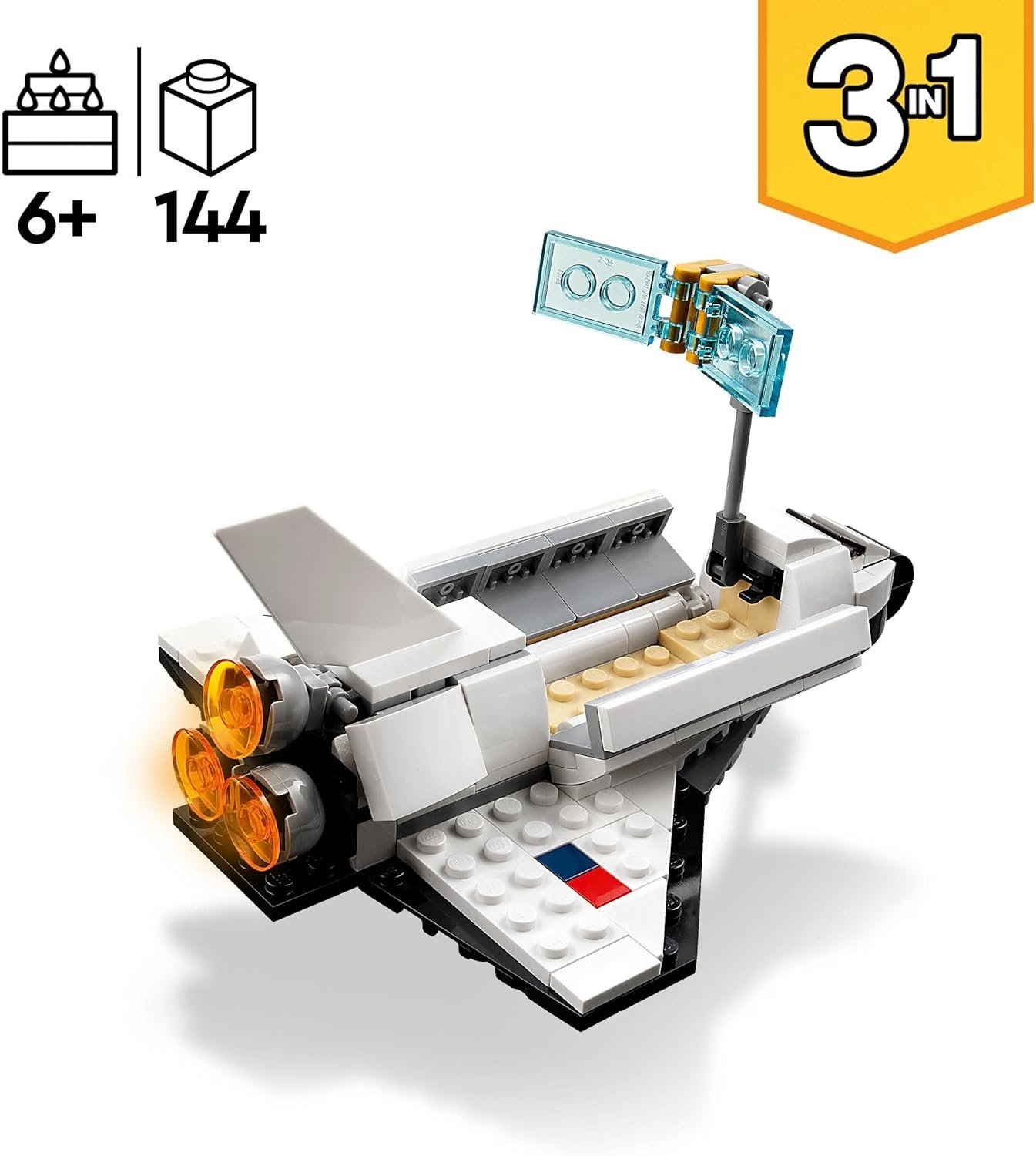 Creator 3 in 1 Space Shuttle Toys - Space Toys Building Set for Boys & Girls, Ages 6+