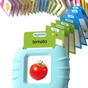 Airbition Talking Flash Cards educational Montessori toy with 224 interactive words for toddlers aged 1 to 4 years.