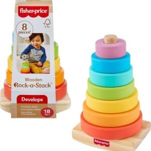 FisherPrice Rock a Stack 8 Pieces Wooden Toy - Image 1