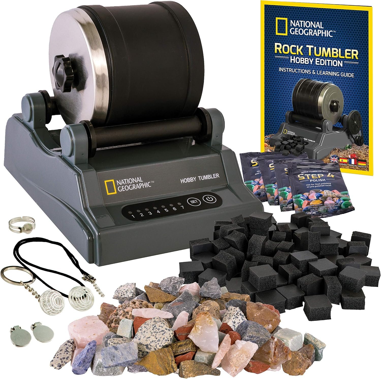 National Geographic Hobby Rock Tumbler Kit