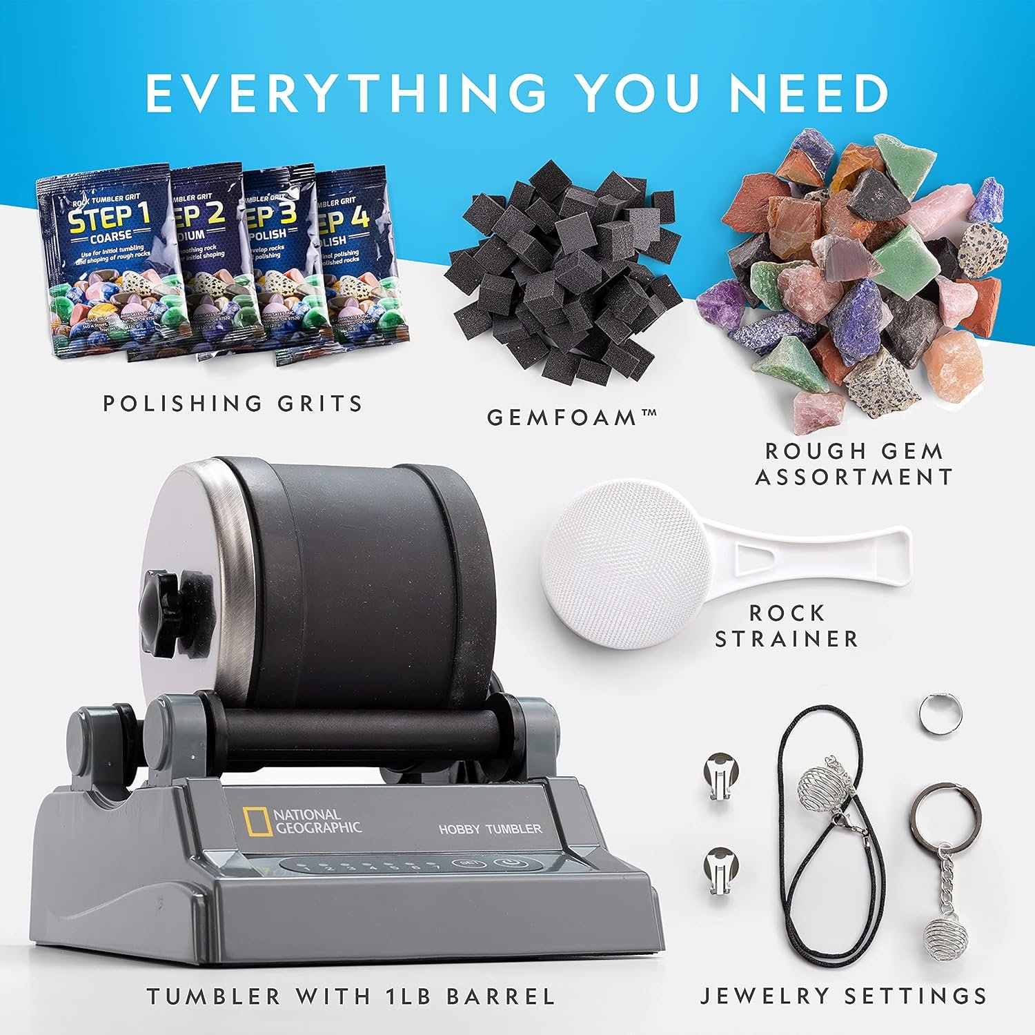 National Geographic Hobby Rock Tumbler Kit - Image 6