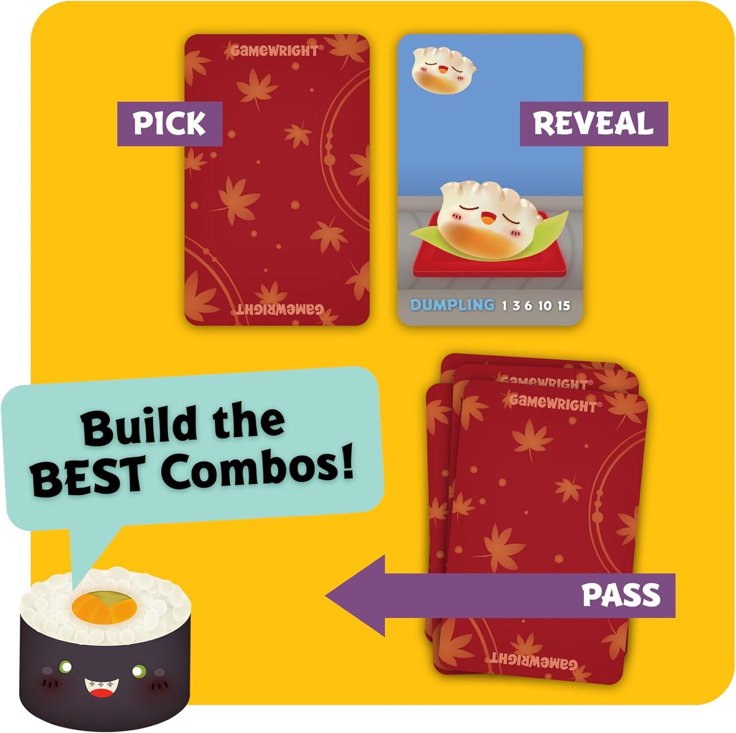 Gamewright Sushi Go! Pick-and-Pass Card Game - Image 5
