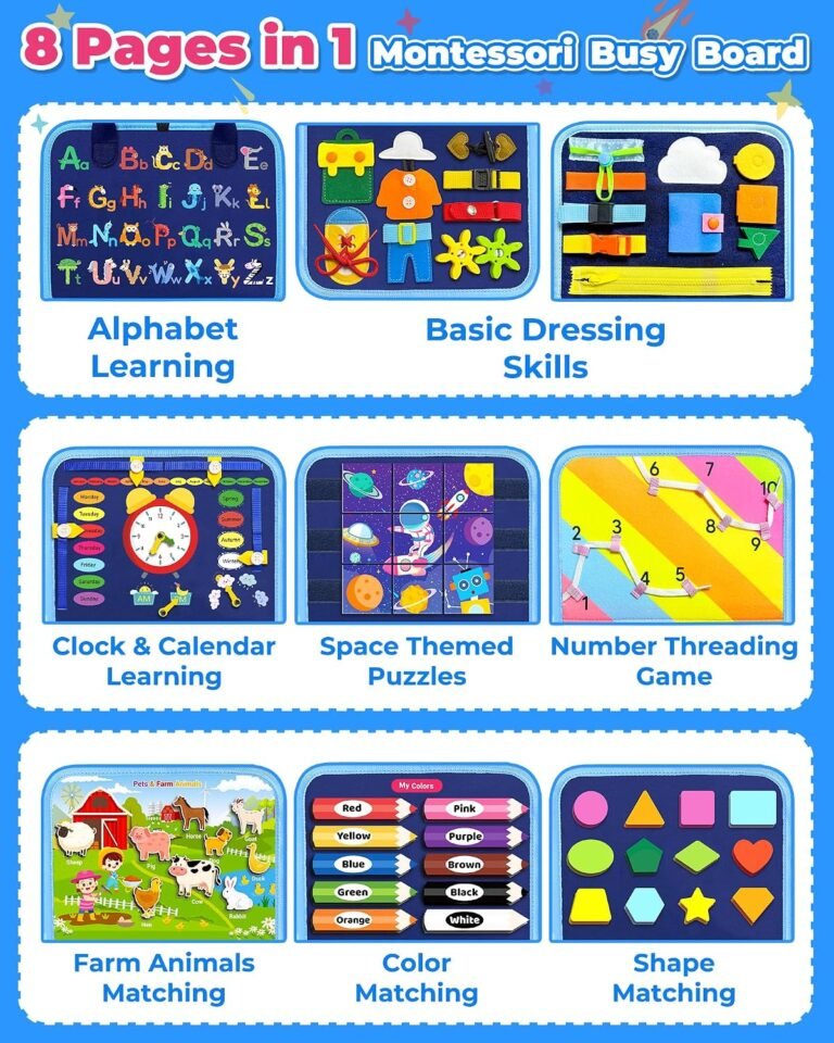 Gojmzo Busy Board Montessori Toys for Toddler Boy Girl Gifts Busy Book — supporting product image 4