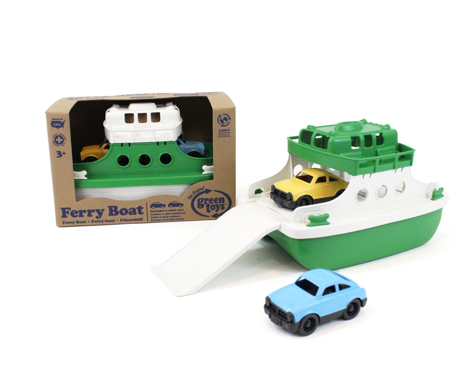 Green Toys Ferry Boat with Mini Cars – Blue/White - Image 2