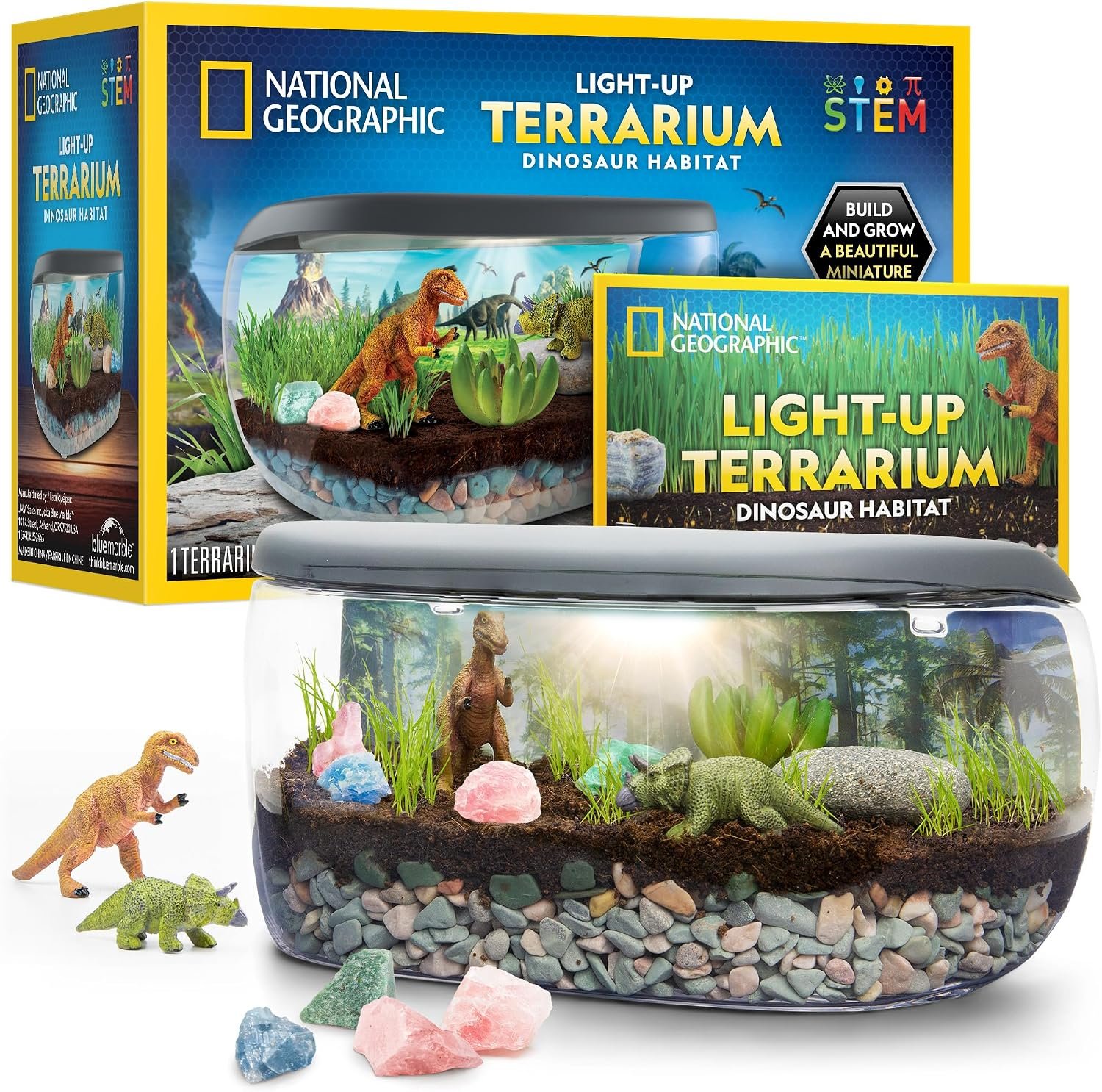 National Geographic Light-Up Dinosaur Terrarium Kit for Kids Ages 6+- image 1