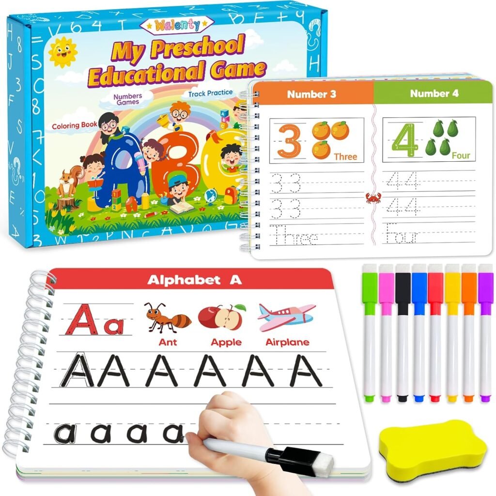 Walenty Preschool Learning Activities Kindergarten Workbook shown in the primary product image.