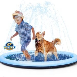 VISTOP 67" Non-Slip Splash Pad Thickened Sprinkler Pool for Kids and Dogs - Image 1