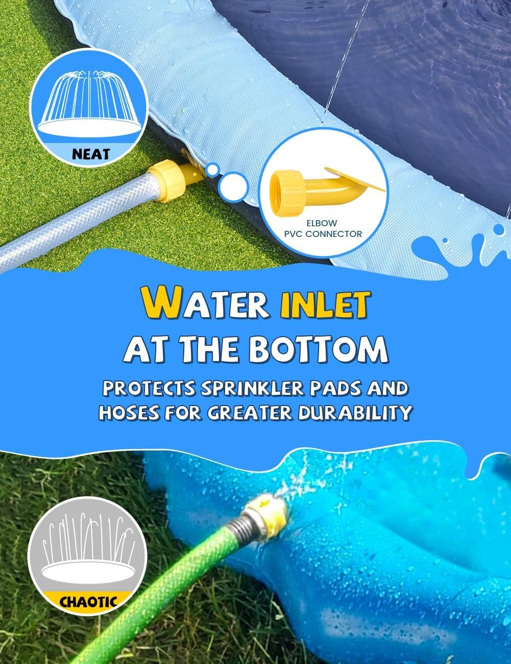 VISTOP 67-Inch Non-Slip Splash Pad - Image 5