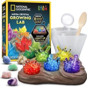 National Geographic Mega Crystal Growing Kit with 8 Crystals Ages 8-12 - Image 1