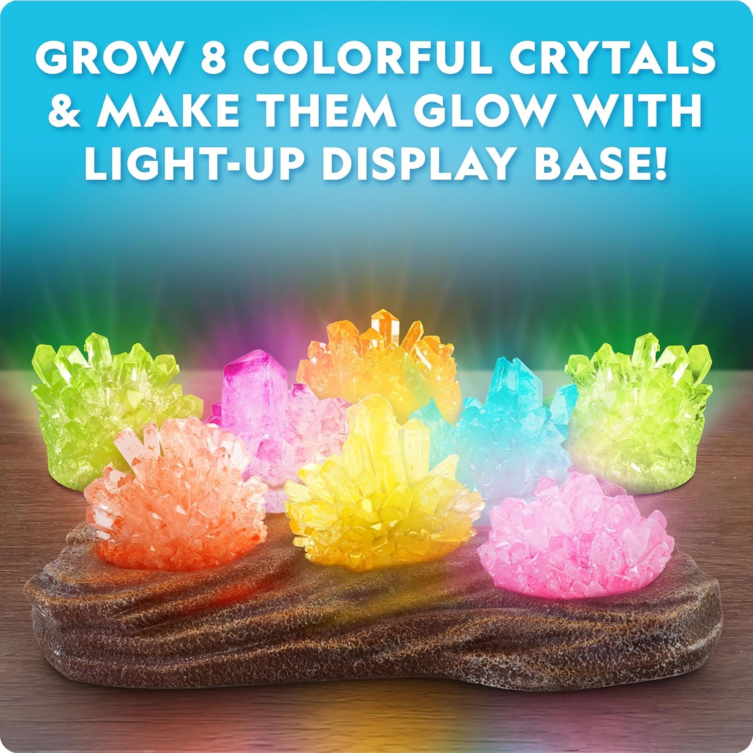 National Geographic Mega Crystal Growing Kit with 8 Crystals Ages 8-12 - Image 2